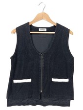 KATHLEEN MADDEN Strickweste Damen Weste Gr. DE 38 schwarz Casual-Look