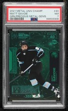 2021 Skybox Metal Universe Champions PMG Green 6/10 Matthew Savoie PSA 7 13kb