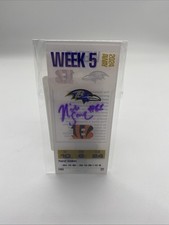 Nick Samac Signed Commemorative Ticket /300 Baltimore Ravens Beckett Certified