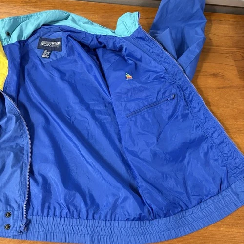 VTG Apple computer Team Excellence color block 1980s windbreaker size L image 6