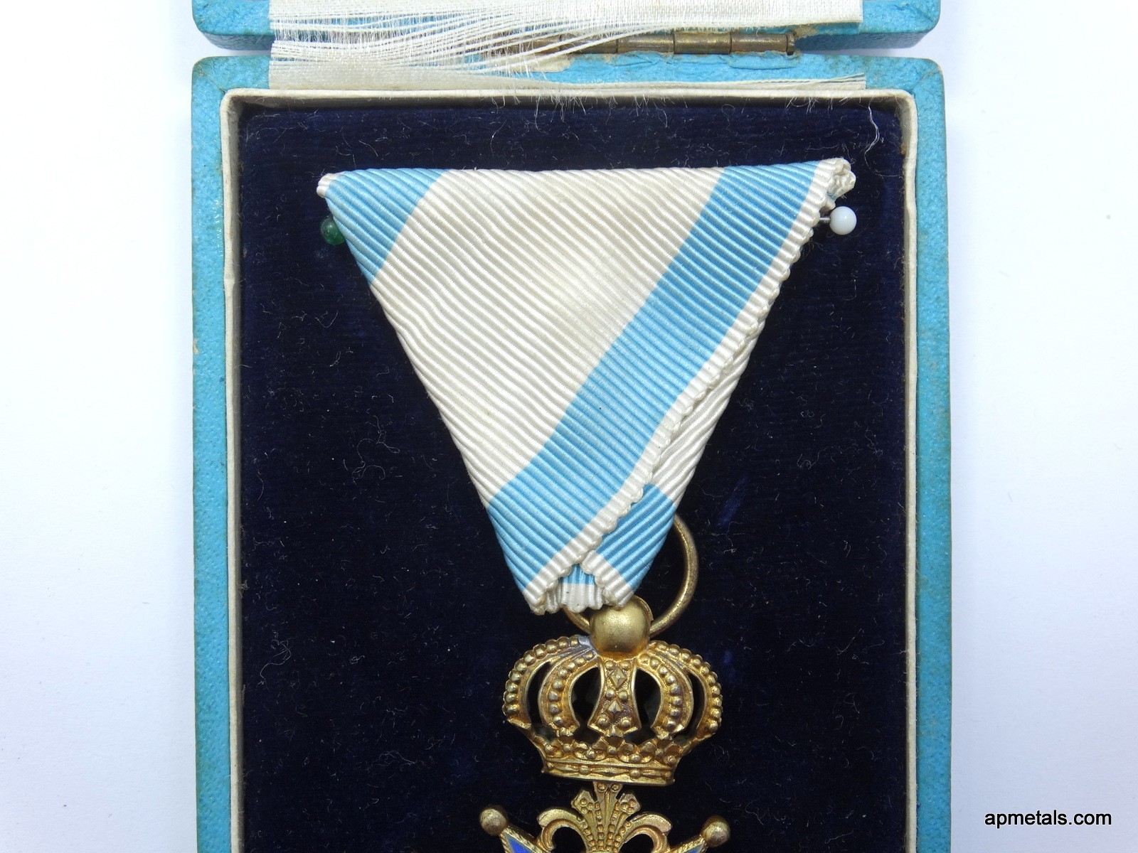 Serbian Order Saint Sava 4th Class Honorary Medal Pendant w/ original box