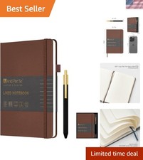 Gorgeous A5 Leather Journal &amp; Pen Combo - Ideal Gift for Writers and Students