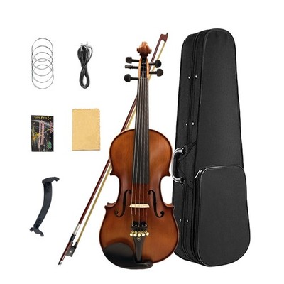 5String Electric Violin 4/4 Size Spruce Veneer Handmade NiceTone with Free Parts
