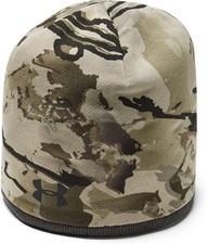 NWT Men's Under Armour Storm Reversible Barren Camo/Hunter Orange Beanie OSFA