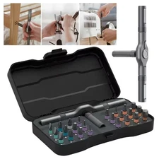 24 in1 Multifunction Ratchet Screwdriver Set Multi Magnetic Bits Repair Tool NEW