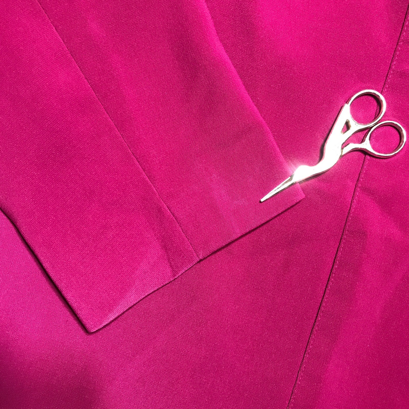 Le Suit Two Piece Womens 14W Purple Lined Blazer Jacket & Pencil Skirt *Stain*