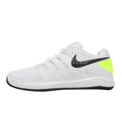 Nike JR Vapor X White Black Volt Kids Youth Preschool Tennis Shoes