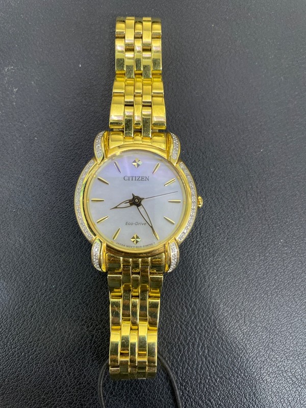 Citizen EM0232-54D Swarovski Crystal Mother-of-Pearl Dial Eco-Drive Watch