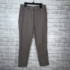 MNG Mango Women’s Houndstooth Trousers Pants Size 4 EUR 36 Brown Black