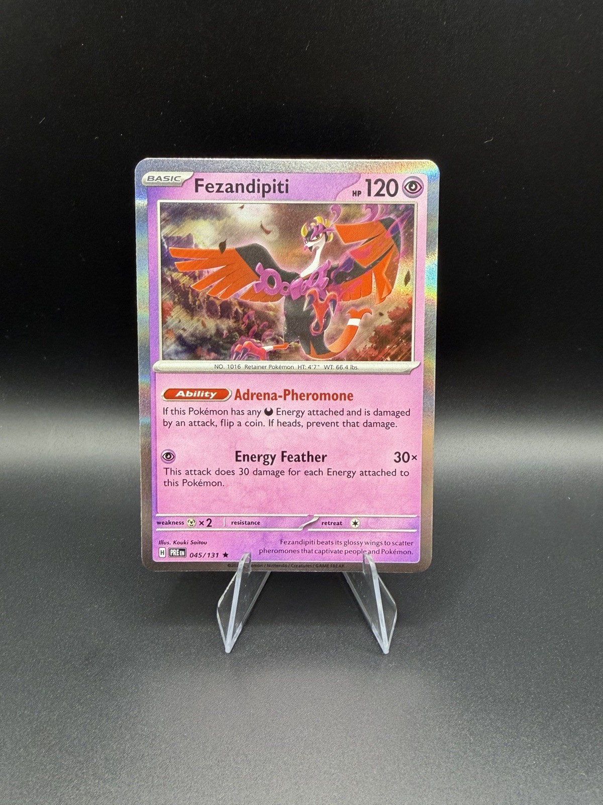 Fezandipiti 45/131 Rare Holo | Prismatic Evolutions | Pokemon Card