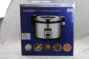 Cuckoo Commercial Rice Cooker & Warmer 30 Cup TRC-10 Stainless Steel Silver