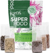 Semi Misti Commestibili 1 Kg 5 × 200 G Semi Di Girasole, Lino, Canapa, Chia E...