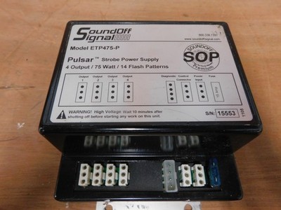 Sound Off Pulsar 4 head 75 watt Strobe Power supply ETP475-P