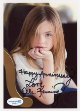Elle Fanning "Phoebe in Wonderland" AUTOGRAPH Signed Autographed 5x7 Photo ACOA