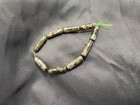 Picasso Grey Green Tube Beads, Czech Glass, 12mm, 9 Count, 4” Strand — photo 4