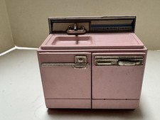 Vintage 1950s Japan Tin Litho Electric Dollhouse Pink Sink  Dishwasher Or Oven