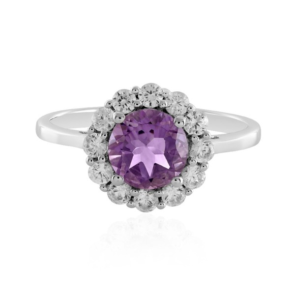 Cavill Ring Sterlingsilber Platin Lila Zirkon 1,757Ct Damen Echtschmuck--image