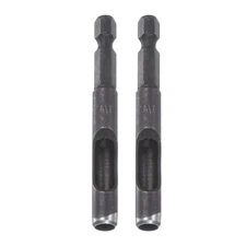 2 pcs 1/4" Leather Hollow Punch Hex Shank Drills for Thick Fabric Hole Punch