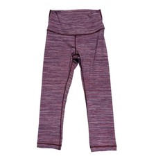 Lululemon Wunder Under High Rise Crop Leggings Purple Space Dye Size 6