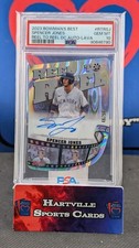2023 Bowman's Best Spencer Jones Reel-2-Reel Die Cut Auto Lava #/50 PSA 10