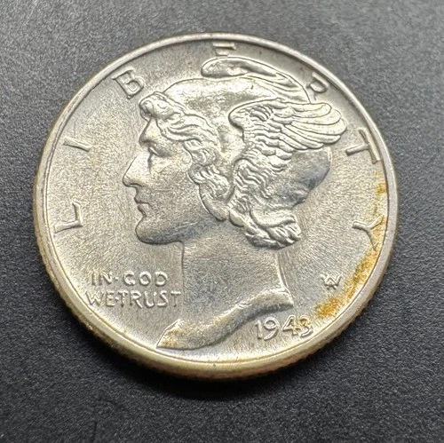 1943 - Silver Mercury Dime - Uncirculated - Nice Silver Coin