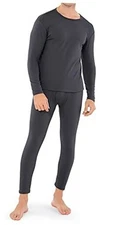  Thermal Underwear for Men, Long Johns Base Layer Fleece Lined X-Large Charcoal