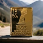 Austria 1948 Olympic Stamp 24K Gold on Sterling Silver .925