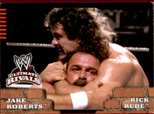 JAKE ROBERTS VS. RICK RUDE 2008 Topps WWE Ultimate Rivals Base Card #81 READ