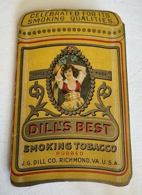 Antique American Dill's Best Tobacco Advert Card 6 Pipe Cleaners VA Die Cut Nice
