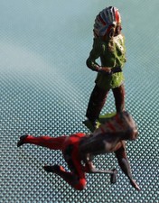 Lot of 2 Vintage BRITAINS Metal Toy Soldiers Native Americans