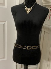 Vintage Chico  s Concho Statement Chain Hip Belt Bronze Metal Chicos Size 52  