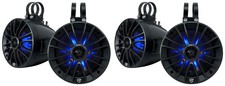 4 Rockville PT65BR 6.5" Powered Bluetooth LED Tower Speakers For UTV/RZR