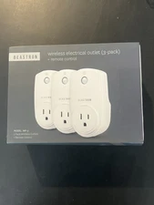 Beastron Socket Outlet US Plug with remote control ON/OFF - 3 PACK