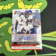 sincere mccormick 2022 Leaf Pro Set Autograph Rookie XRC RC Auto