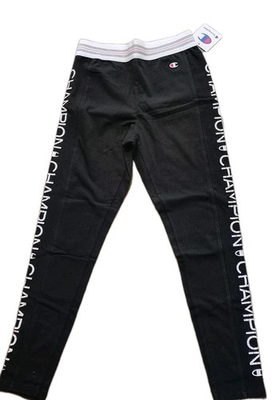 #ad Womens Champion High Waist Vertical Logo Tights Black Size Small New Without Tag $22.00