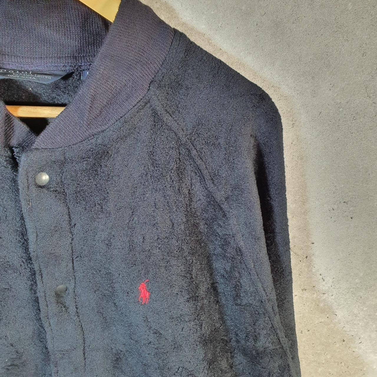 Polo Ralph Lauren vintage anni 90 USA felpa pile uomo grande nero pony
