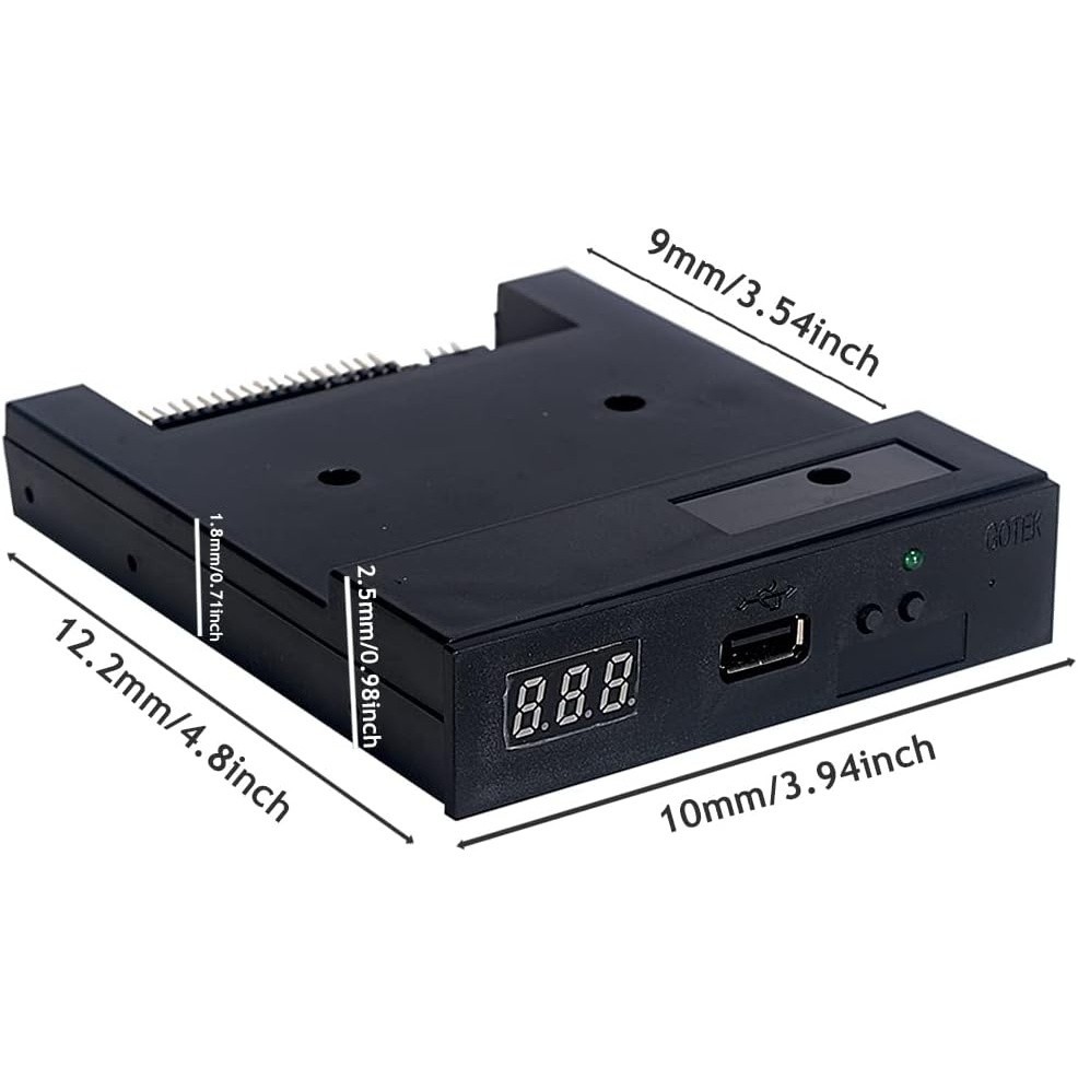 SFR1M44U100 35 Inch 144MB USB SSD Floppy Drive Emulator Black