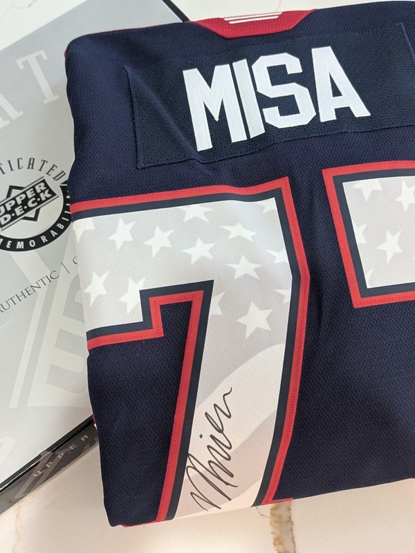 Michael Misa Autographed Saginaw Spirit Canada Hockey Jersey Upper Deck NHL🔥🏒