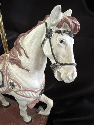 VTG Carousel Horse Statue 16  Large Circus Pony Figurine Austin Productions Pink
