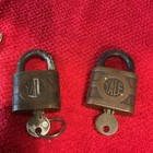 Yale Keyed Padlocks w/ 2 Keys Lot of 2 Antique Brass Brown/Black YA-870 — photo 3