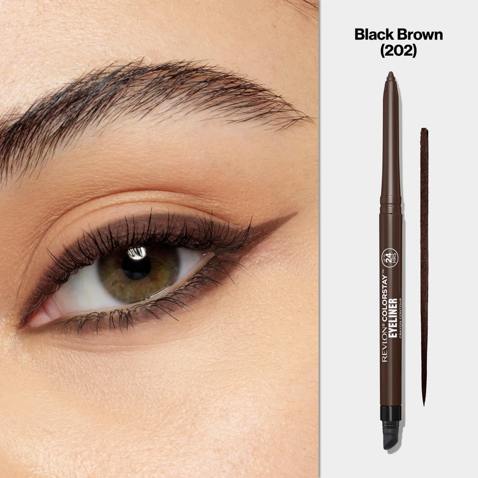 Revlon ColorStay Pencil Waterproof Eyeliner Smudge-Proof Eye Makeup with Buil... - Image 2 of 4
