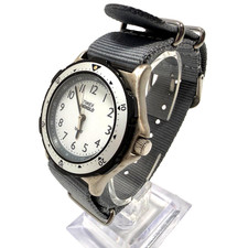 Vintage Timex Quartz Watch CR1025 C1 Web-Style Strap - WORKS NEW BATTERY