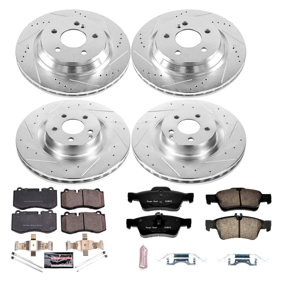 PowerStop K6757 Brake Kit For Mercedes-Benz S350 2012-2013 Front Rear — 第 2/4 张图片