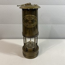 Vintage E Thomas and Williams Brass Miners Lamp 10" 1981 No. 74875 Untested @J