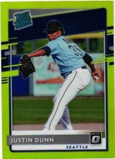 2020 Donruss Optic #41 Justin Dunn Lime Green