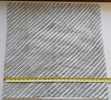 Soft Surroundings Linen Cotton Blue Patchwork Quilted Euro Sham Pillowcase Cover