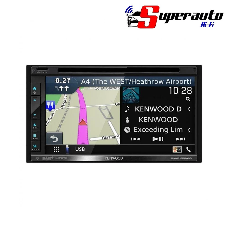 Kenwood DNX 5190 DABS Autoradio Navigatore Garmin Monitor 6.8" DAB Apple Android - Immagine 2 di 4