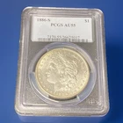1886-S Morgan Silver Dollar PCGS AU55 90% Silver San Francisco Mint