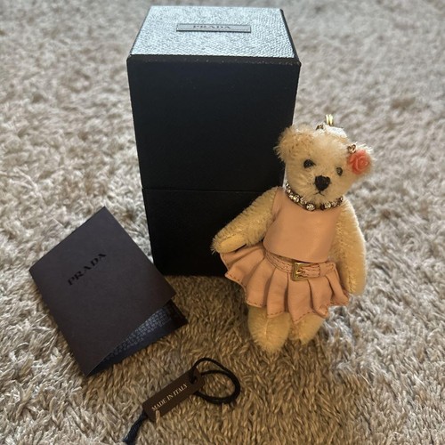 Authentic Rare Prada Bear Charm Keychain Bear Teddy Comes With Box