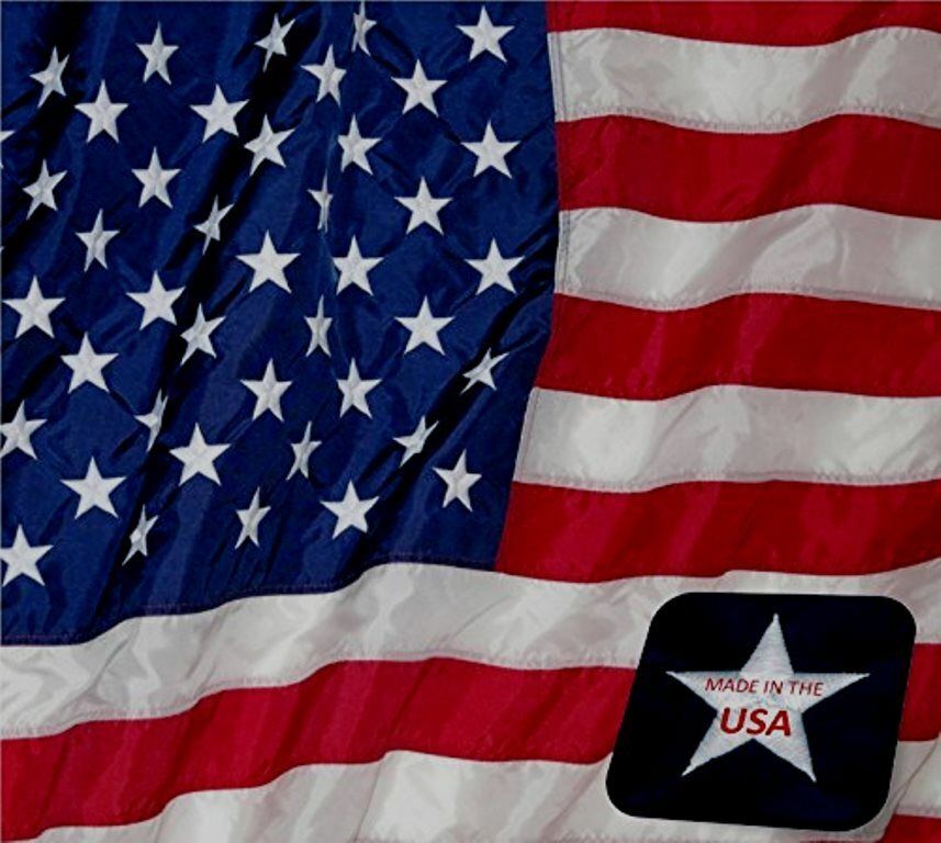 3x5 ft American United States 50 Star Flag SEWN STARS & STRIPES Nylon ...